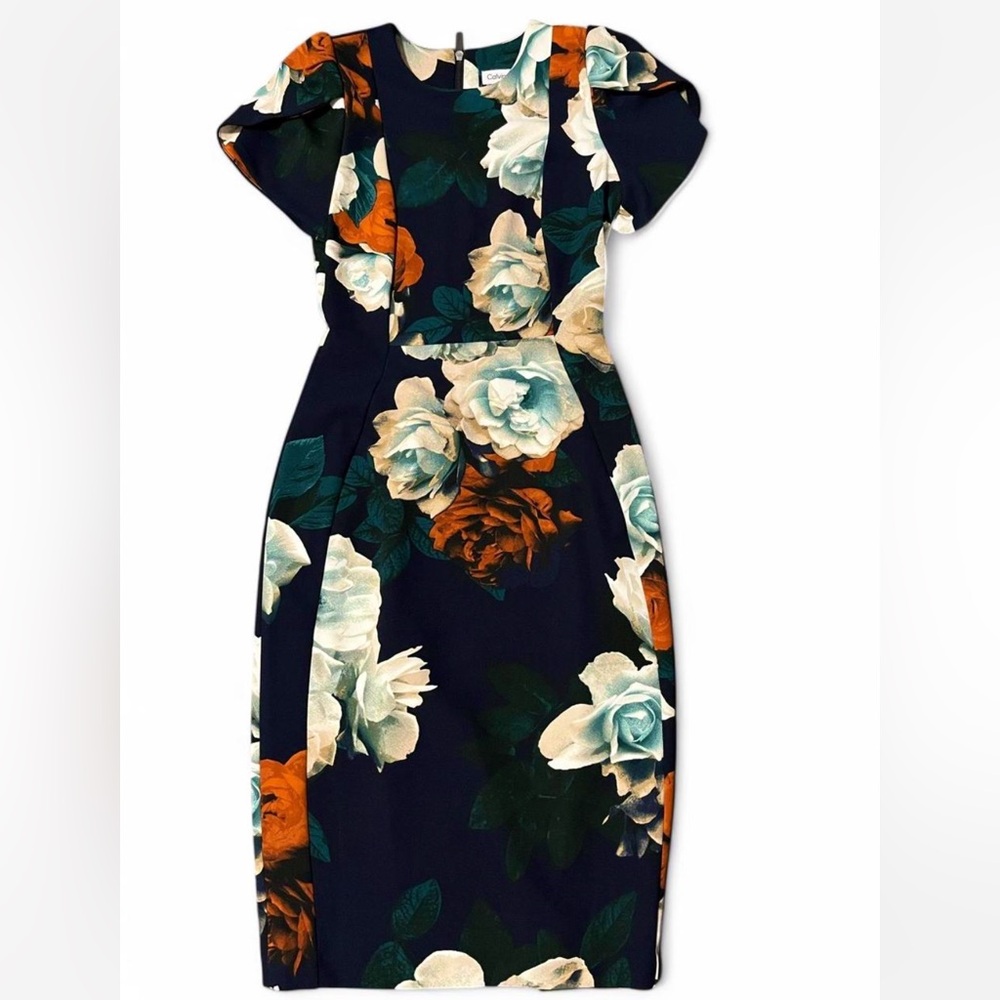 floral calvin klein midi-dress!!! (NWT)